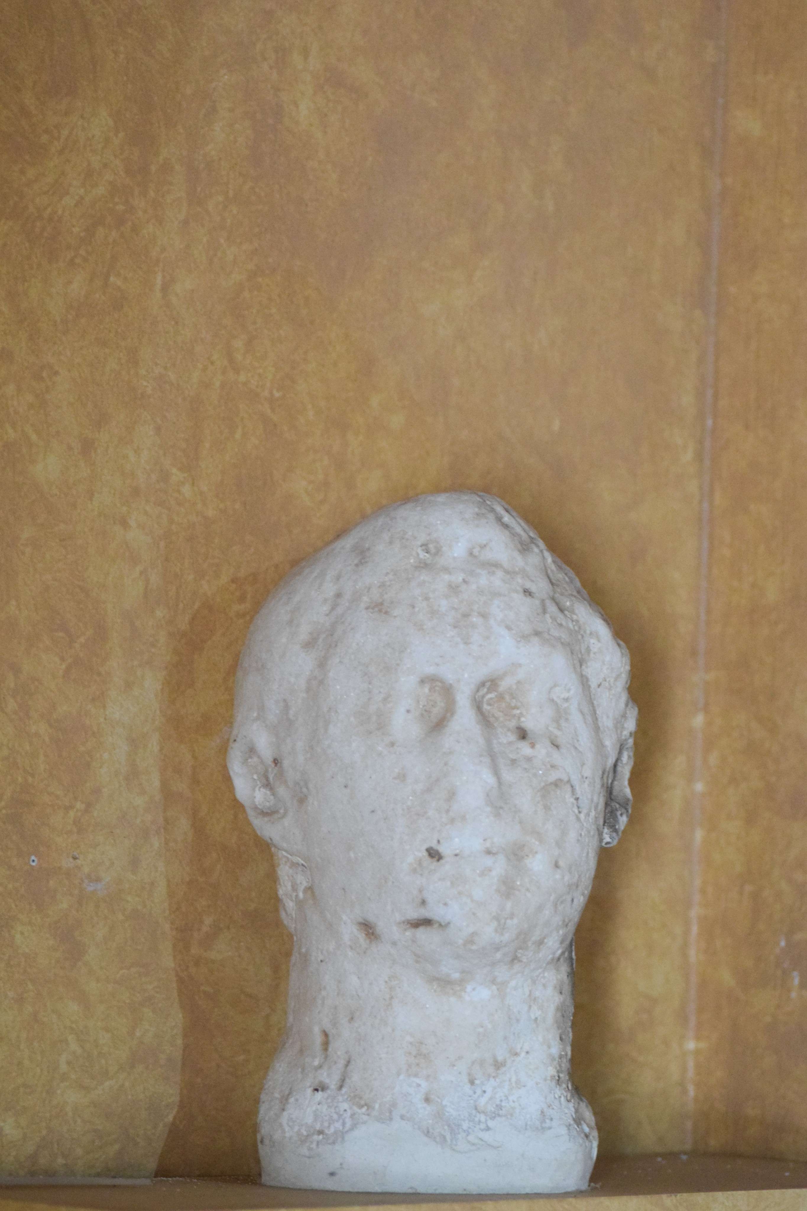 Arafed blue and white flag flying in the wind.